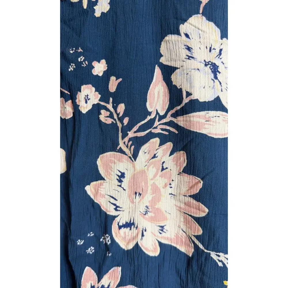 O'Neill Women Tunic Dress XS Extra Small Blue Floral Long Sleeve V-Neck NWT New - Picture 6 of 10